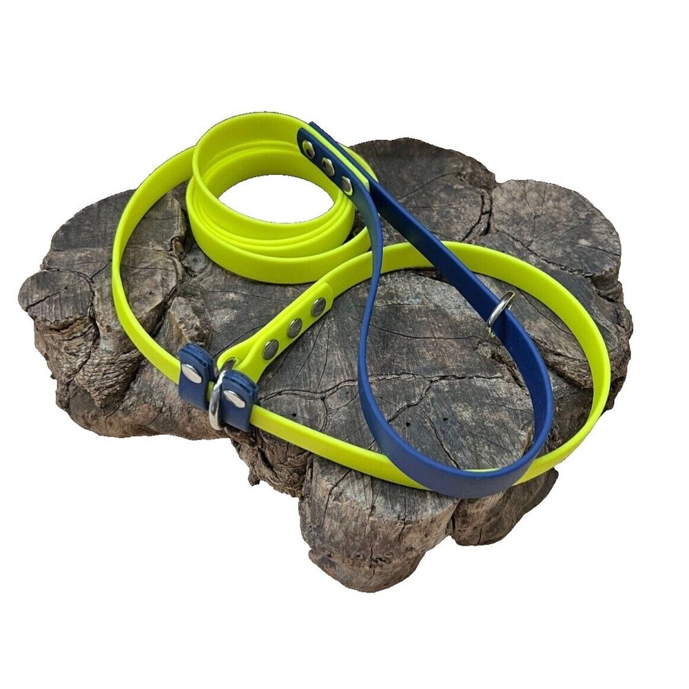 5.5’ Biothane Deluxe Slip Dog Leash - 5/8" wide w/o-ring for poo bags! USA Made